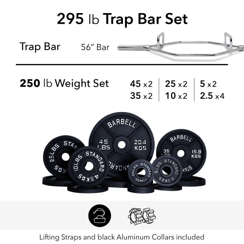 295 lb trap bar weight set