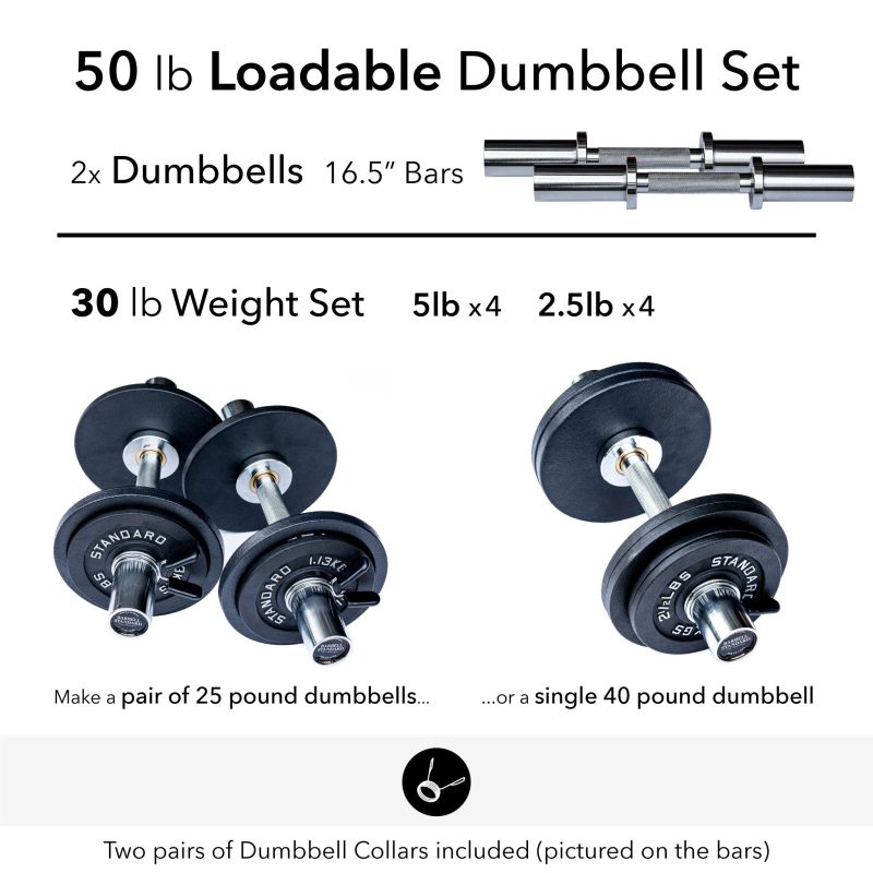 50 lb dumbbell weight set