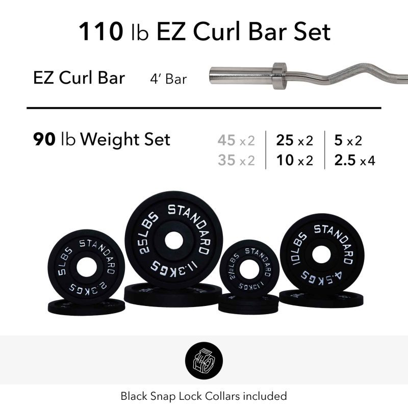 90 lb curl bar pla weight set b754bcb5 7e51 444b 9719 b010eb7b660c