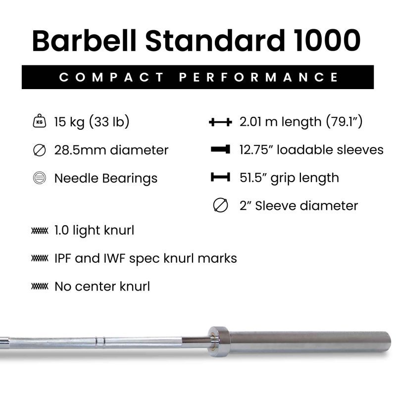 Barbell Standard 1000 Compact Barbell sq