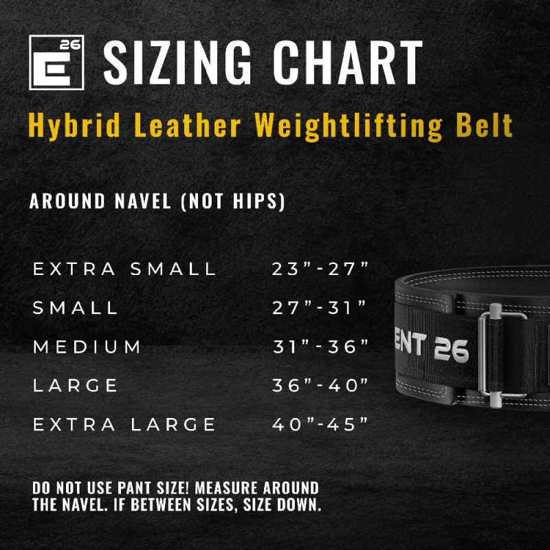 E26 Sizing Chart Hybrid Leather 1x1 2022.06.29 V2