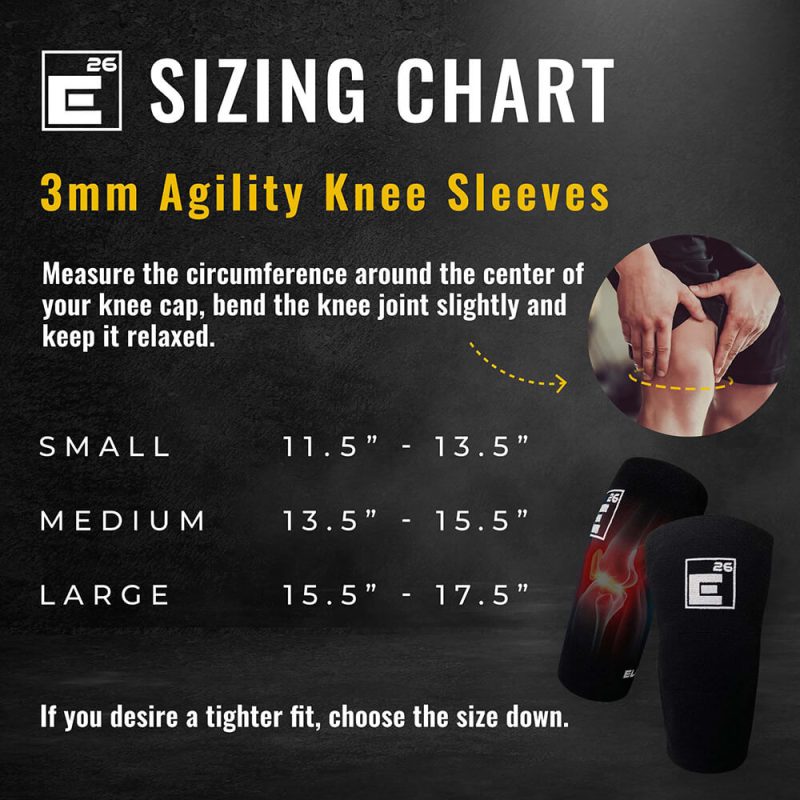 E26 SizingChart KneeAgility 1x1 2022.06.29v4