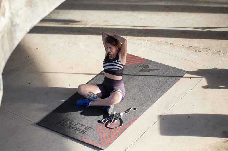 Jump Rope Mat Lifestyle Woman