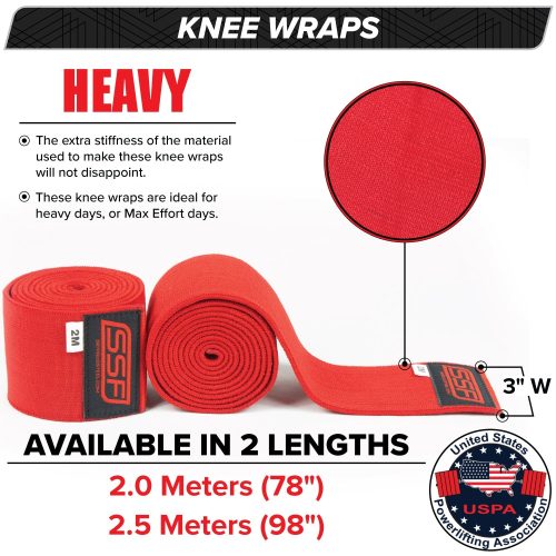 Knee Wrap Size Guide Red Mar. 2020 with USPA