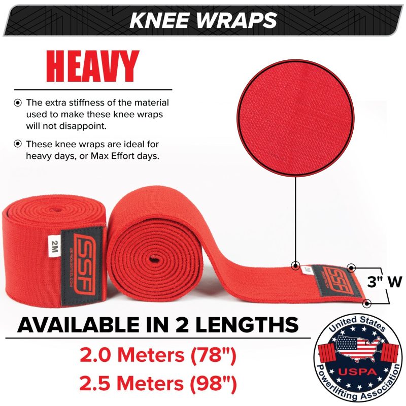 Knee Wrap Size Guide Red Mar. 2020 with USPA