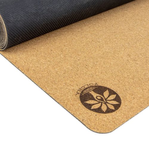 Travel Cork Yoga Mat closeup