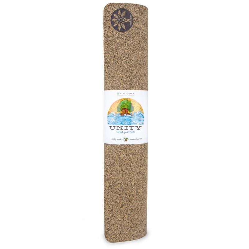 Unity Cork Yoga Mat Rolled