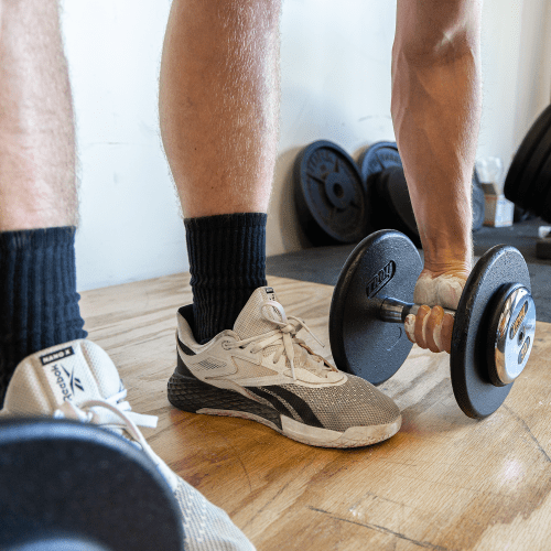 White Chalk Dumbbells