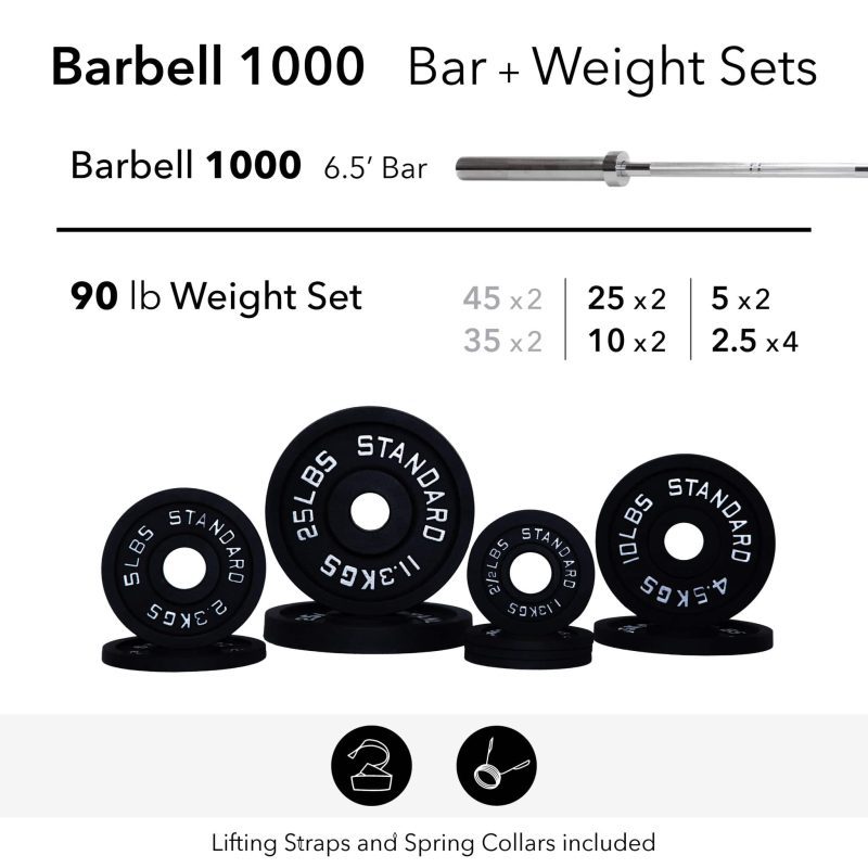 barbell 1000 bar weight sets cover min