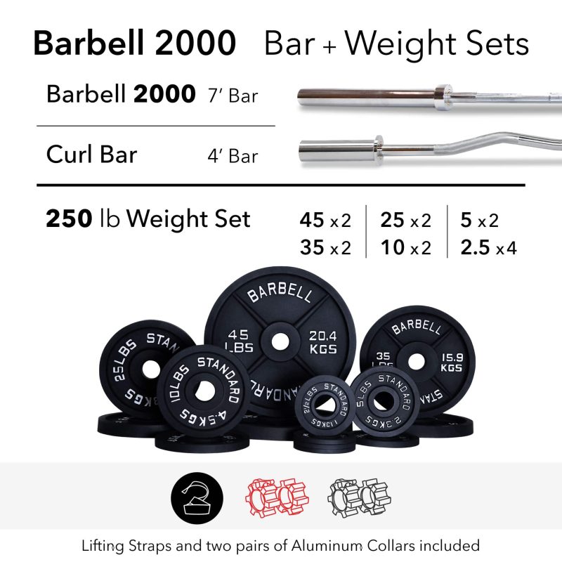 barbell 2000 bar weight sets cover min