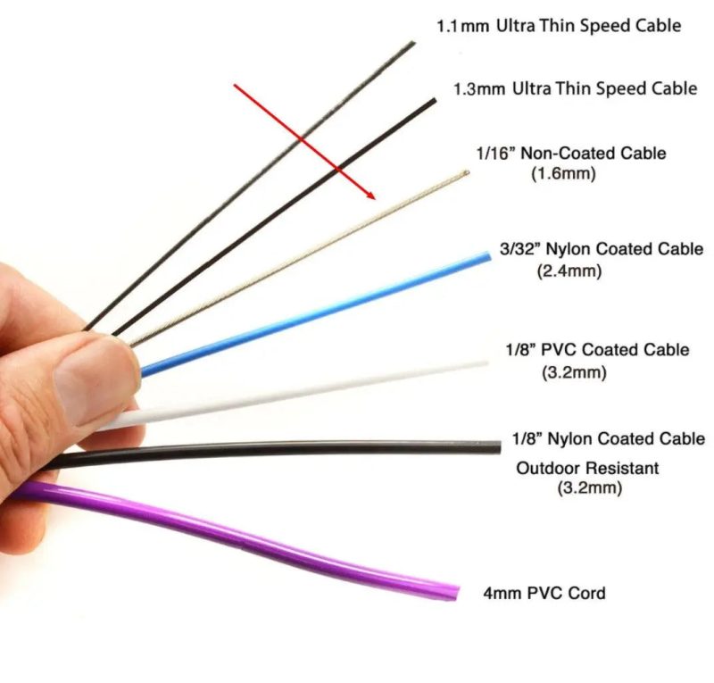 bare steel speed cable 16mm elite jumps 878746