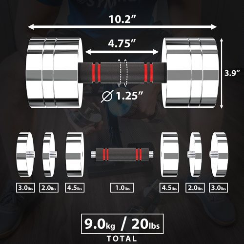 chrome 20adjustable 20dumbbell 2020lb 20image 205n