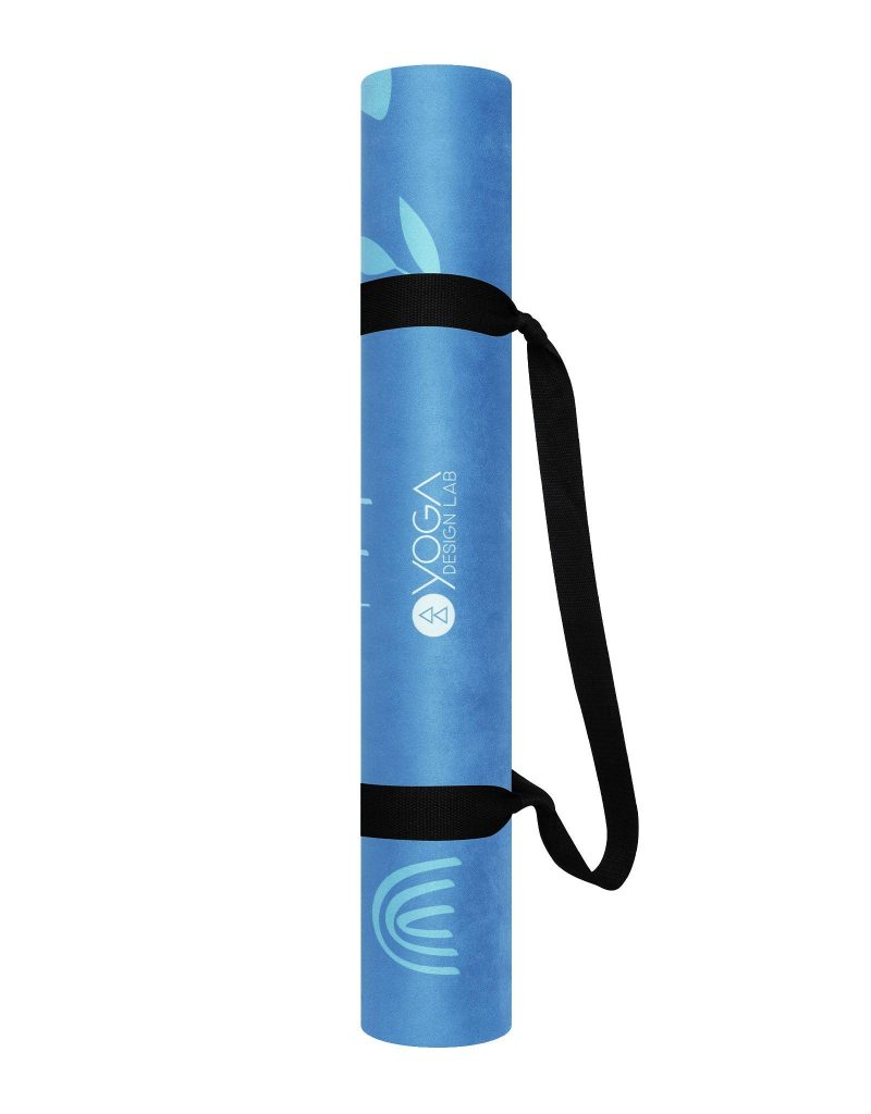 combo yoga mat 2 in 1 mat towel bali blue earth lightweight ultra soft yoga design lab 4