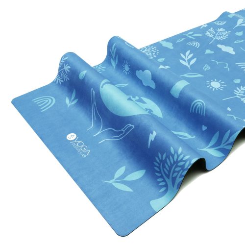 combo yoga mat 2 in 1 mat towel bali blue earth lightweight ultra soft yoga design lab 6