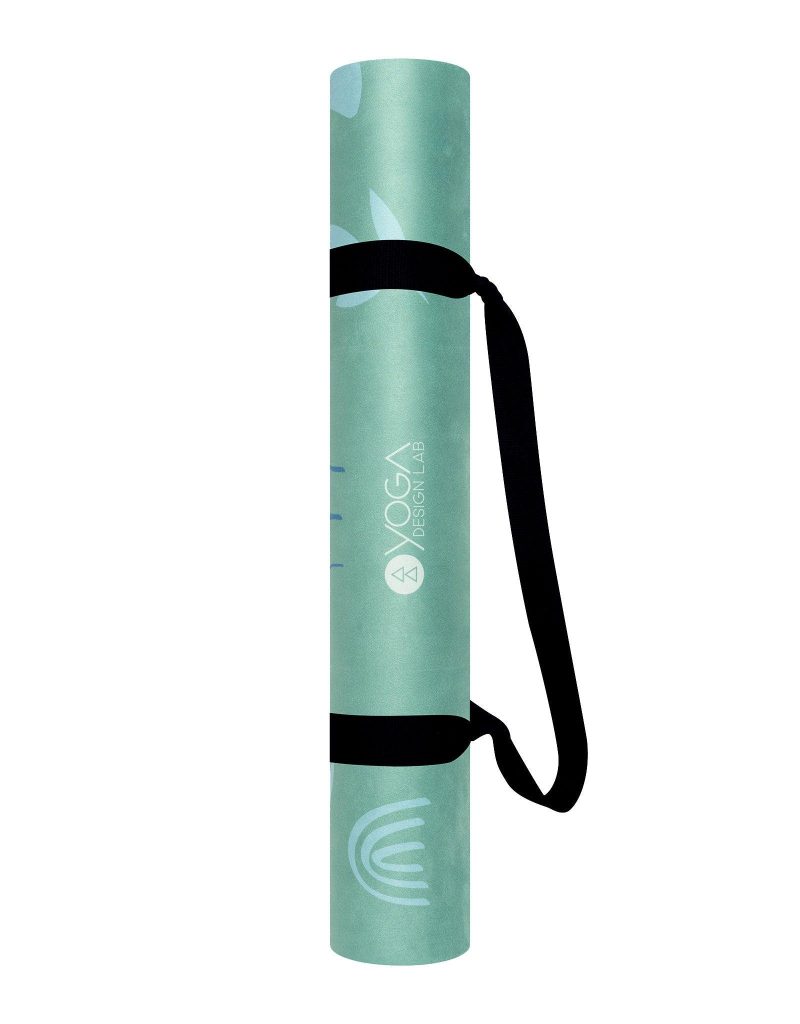 combo yoga mat 2 in 1 mat towel earth green lightweight ultra soft yoga design lab 4