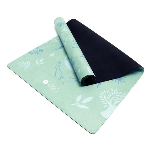 combo yoga mat 2 in 1 mat towel earth green lightweight ultra soft yoga design lab 5