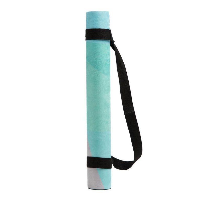 combo yoga mat 2 in 1 mat towel kids geo blue lightweight ultra soft yoga design lab 3