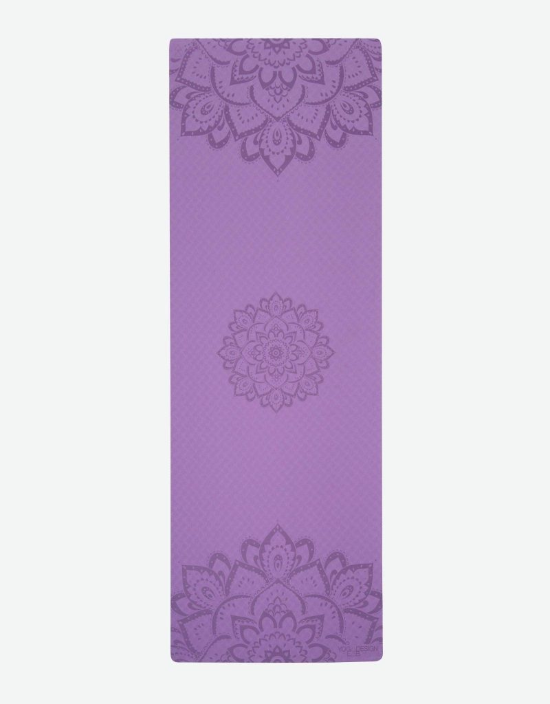 flow yoga mat pure mandala lavender 6mm ideal mat for beginners yoga design lab 1