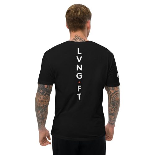 mens fitted t shirt black back 61fd99988119c