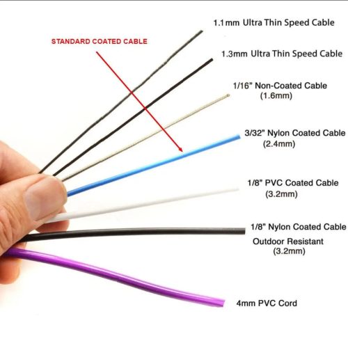 nylon coated steel speed cable 24mm elite jumps 221530