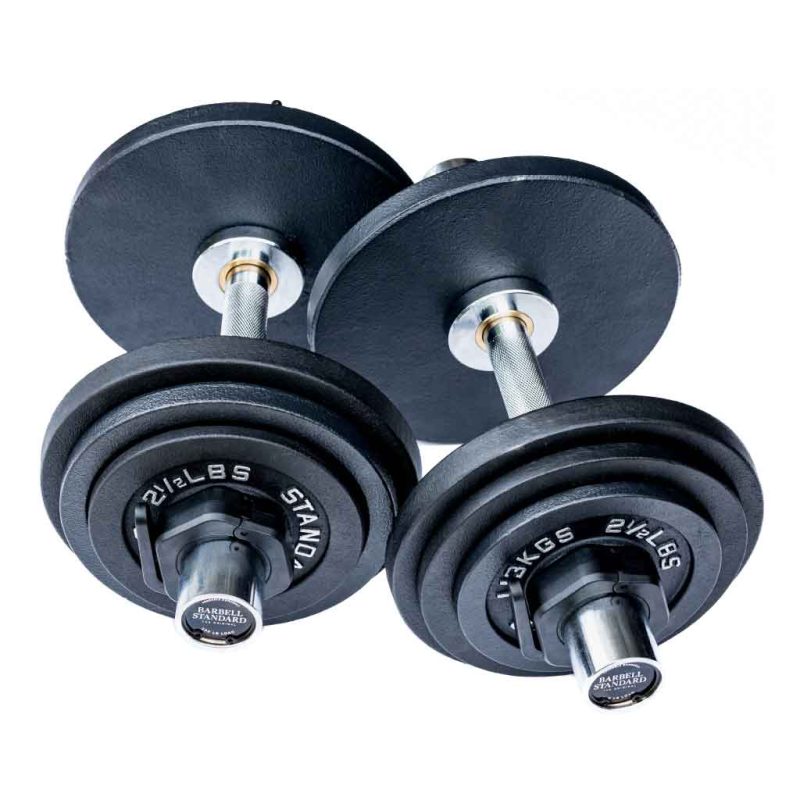 olympic loadable dumbbells 45lb pair