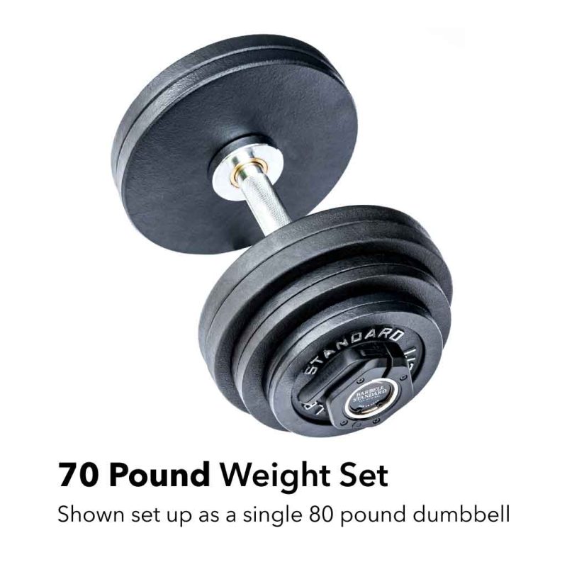 olympic loadable dumbbells 70 max single