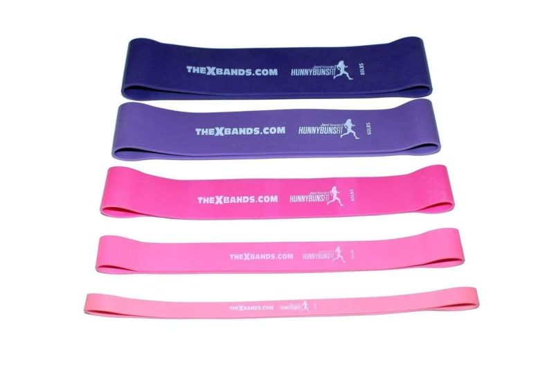 the x bands booty bands deluxe set of 5 pink special edition hunny buns booty building bands 22947545284803