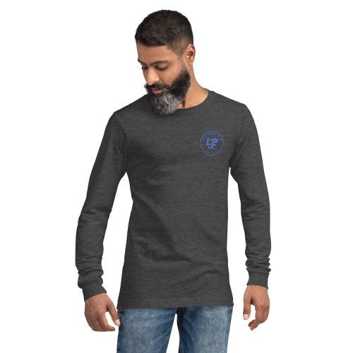 Dark  Grey Long Sleeve LF Blue Circle Logo Tee