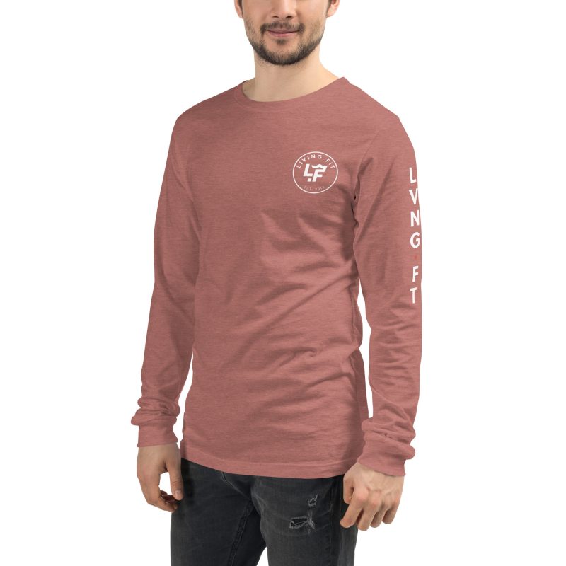 unisex long sleeve tee heather mauve left front 656037151f446