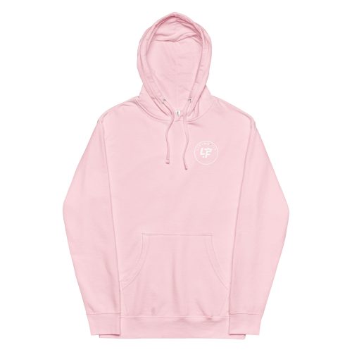 Light Pink Hoodie White Circle Logo