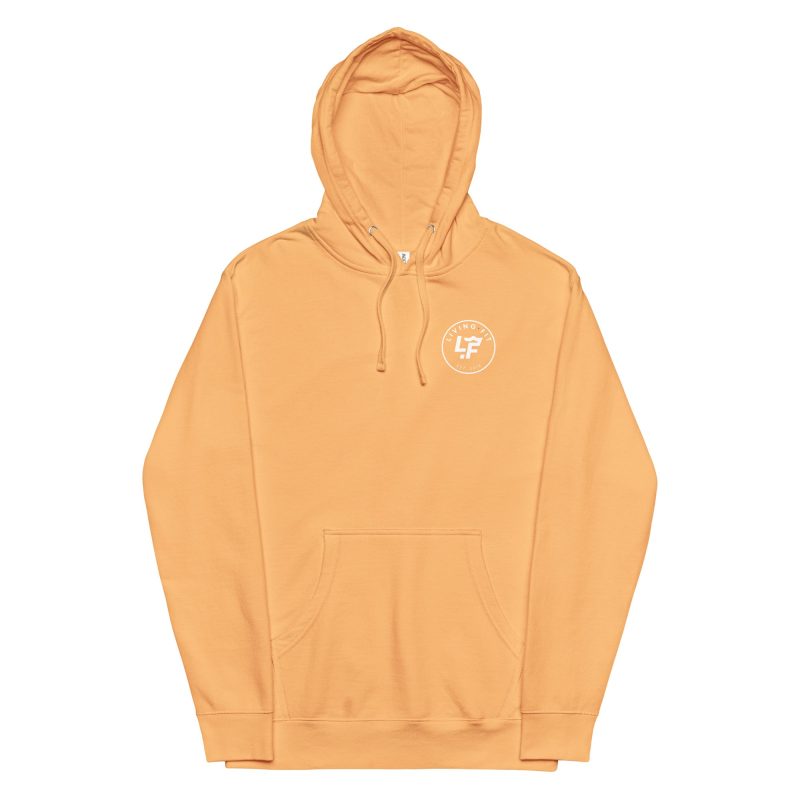 Peach  Hoodie White Circle Logo