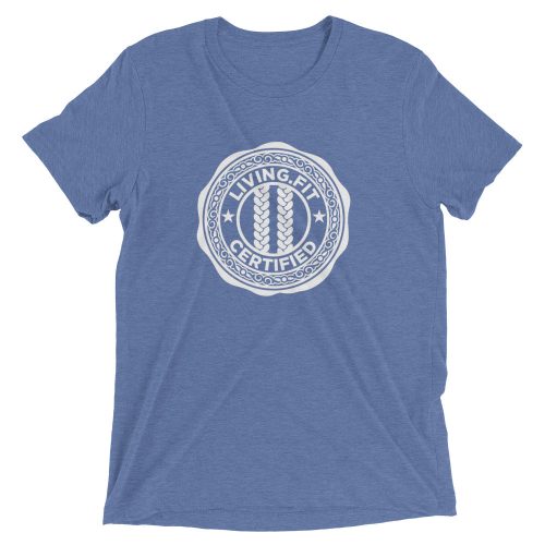 unisex tri blend t shirt blue triblend front 61e62a9817655