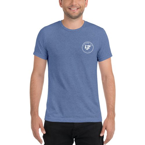 unisex tri blend t shirt blue triblend front 6560362ec926b