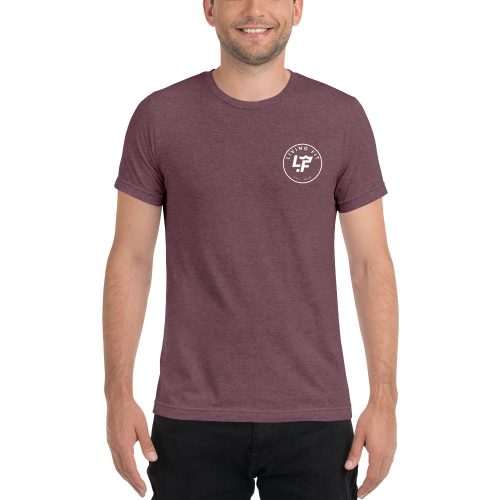 unisex tri blend t shirt maroon triblend front 6560362ec5e95