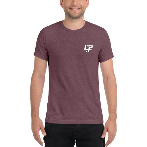 unisex tri blend t shirt maroon triblend front 656036996c640