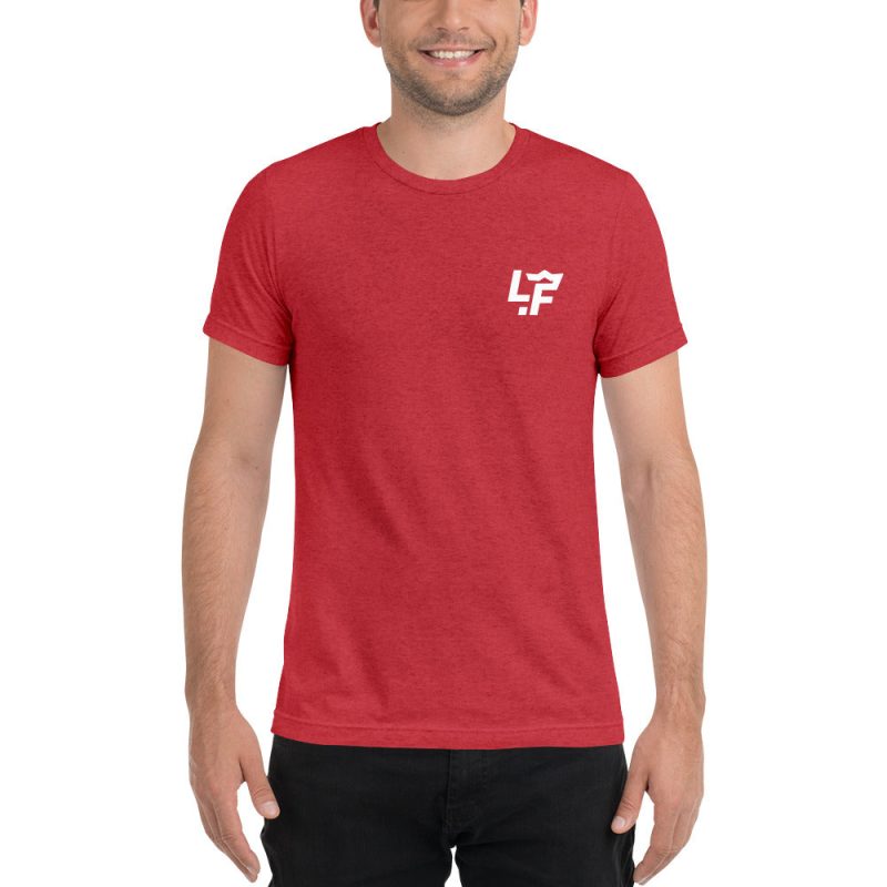 unisex tri blend t shirt red triblend front 656036996a444