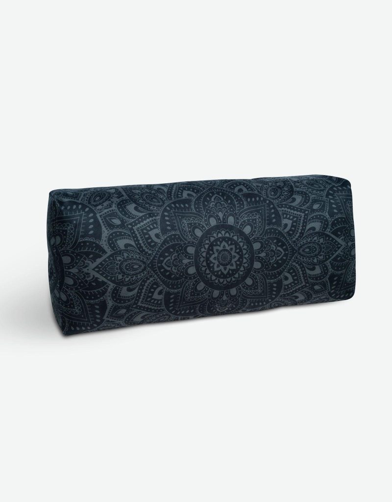 yoga bolster mandala charcoal premium comfort and geometric style yoga design lab 1