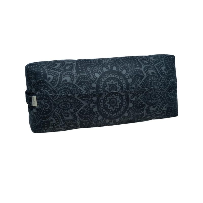 yoga bolster mandala charcoal premium comfort and geometric style yoga design lab 3