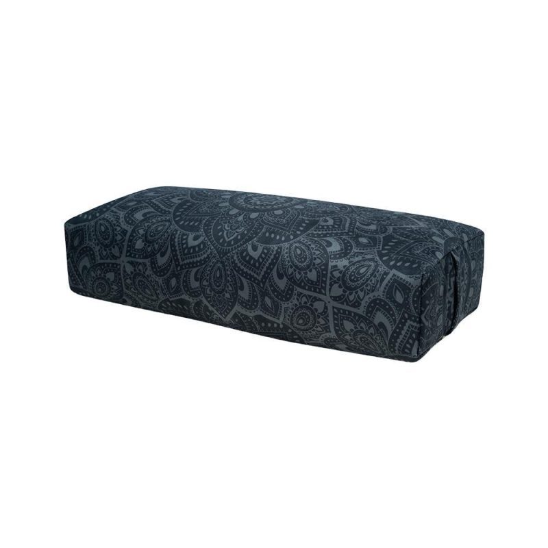 yoga bolster mandala charcoal premium comfort and geometric style yoga design lab 5