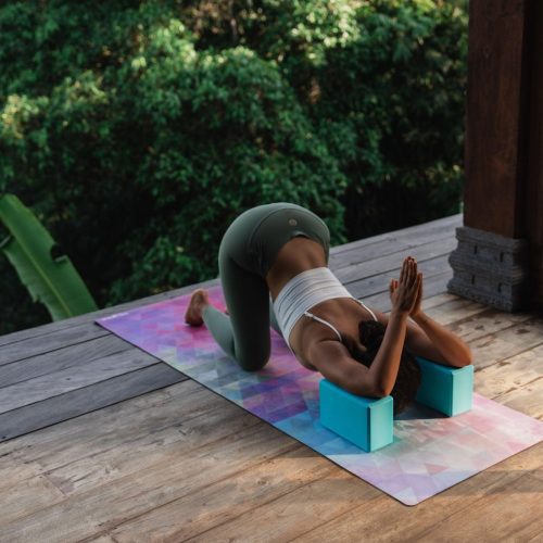 yoga foam block aqua sky for restorative and yin yoga which supports your practices yoga design lab 6