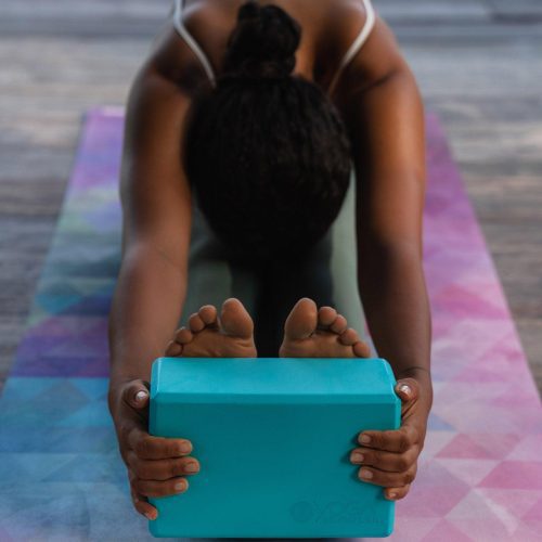 yoga foam block aqua sky for restorative and yin yoga which supports your practices yoga design lab 7