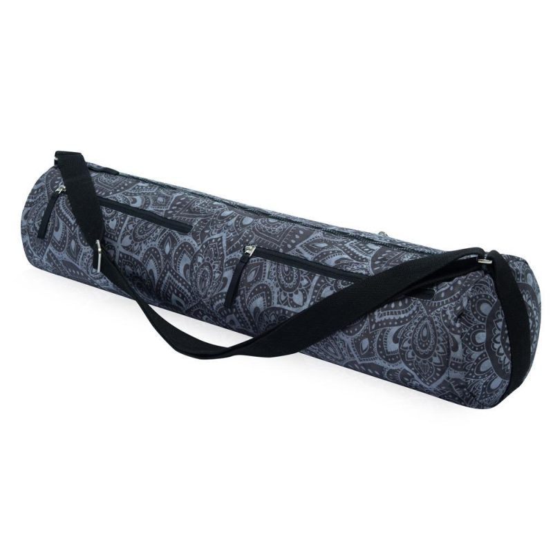 yoga mat bag mandala charcoal best for travel to studio or gym yoga design lab 3