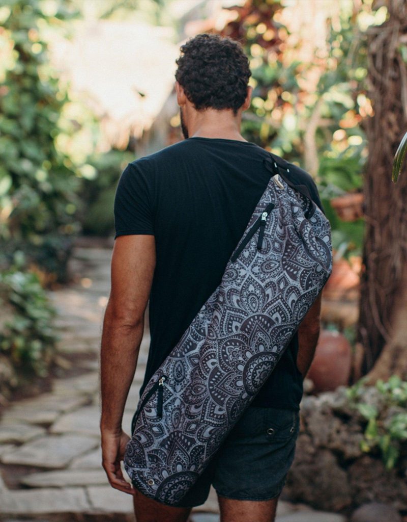 yoga mat bag mandala charcoal best for travel to studio or gym yoga design lab 6