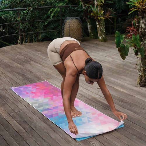 yoga mat towel tribeca sand ultra grippy moisture absorbing and quick dry yoga design lab 5