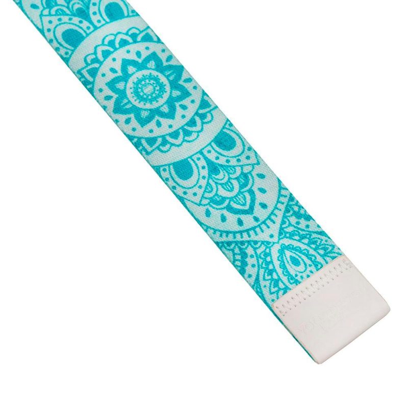 yoga strap mandala turquoise best for stretching pilates physical therapy yoga design lab 3