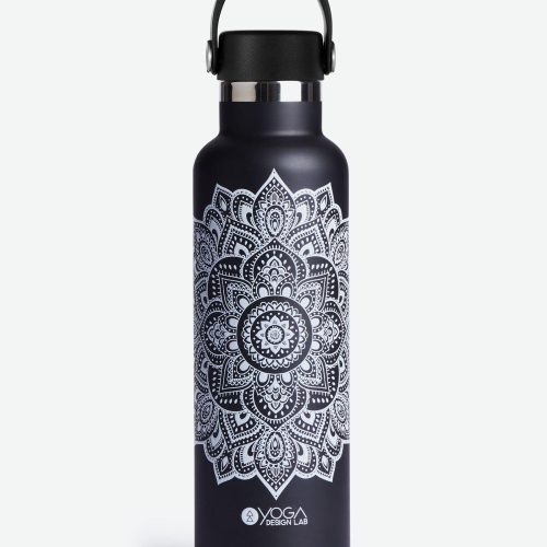 yoga water bottle mandala white insulated water bottle and stainless steel bottles yoga design lab 4