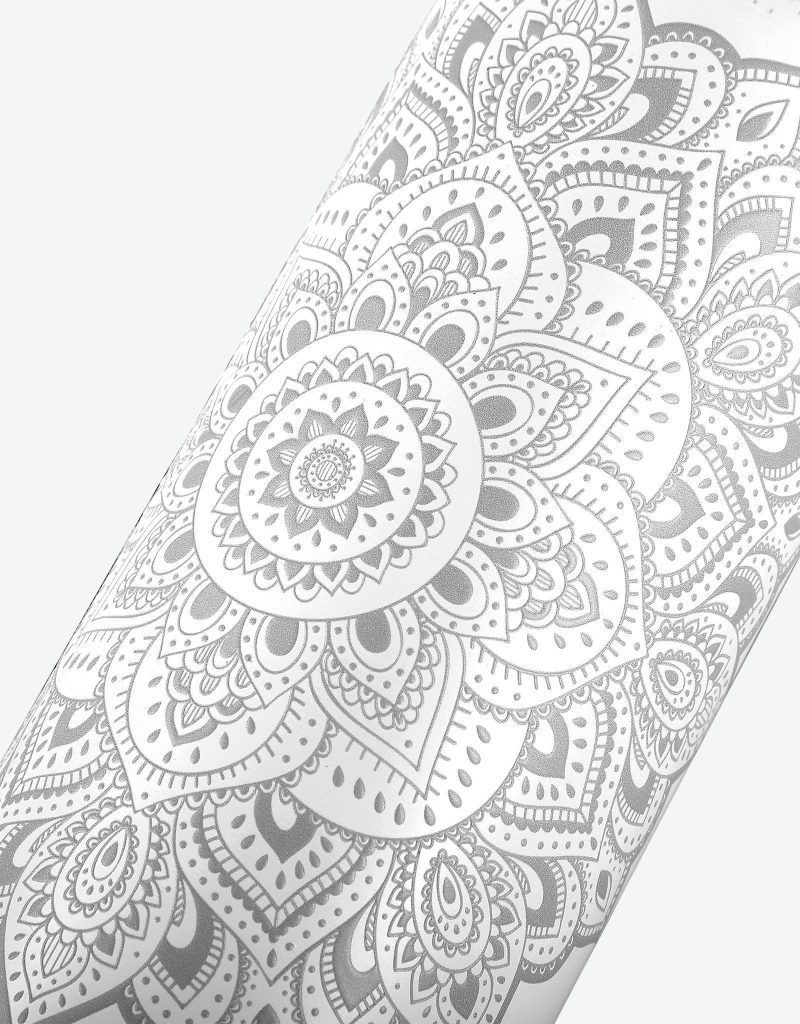 yoga water bottle mandala white insulated water bottle and stainless steel bottles yoga design lab 5